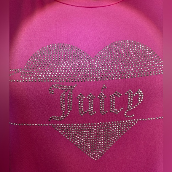 JUICY COUTURE Sleep Nightgown/shirt SZ LG Hot Pink, JUICY+HEART Sparkling Silver - Picture 4 of 16